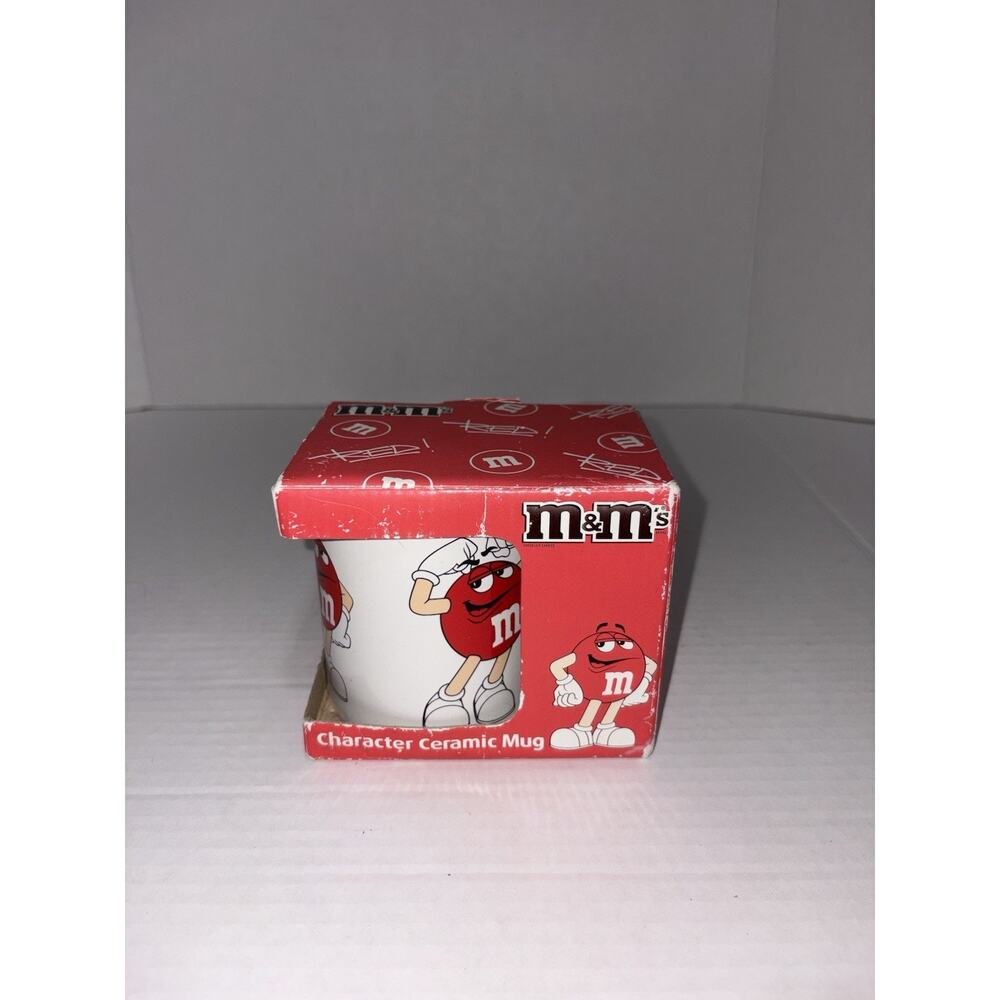 2012 M&M's Character Ceramic Mug Cup Red & White